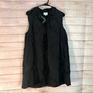 Milly‎ Black Sleeveless Button Front Dress Size 10